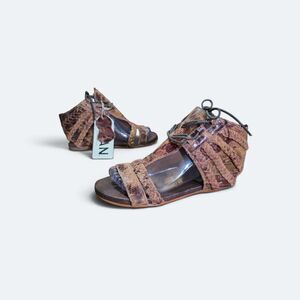 Roan by Bed Stu Poppy Gladiator Brown Leather Sandals US 6.5 New